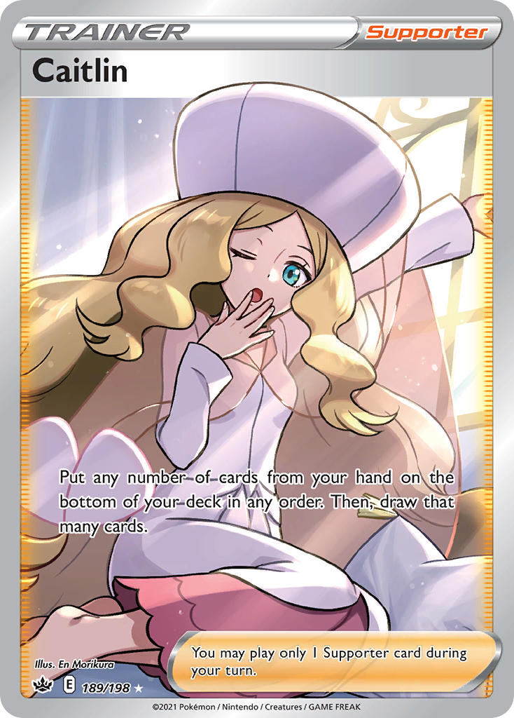 (189/198) Pokemon TCG Chilling Reign Single: Caitlin  Ultra Rare