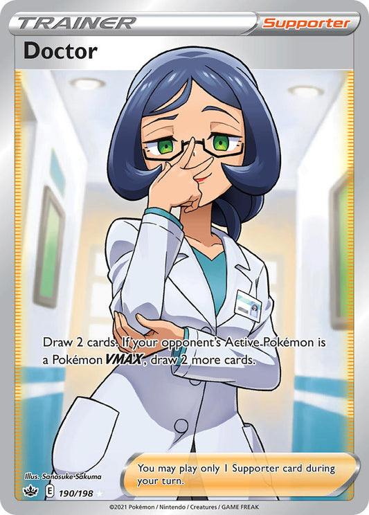 (190/198) Pokemon TCG Chilling Reign Single: Doctor  Ultra Rare