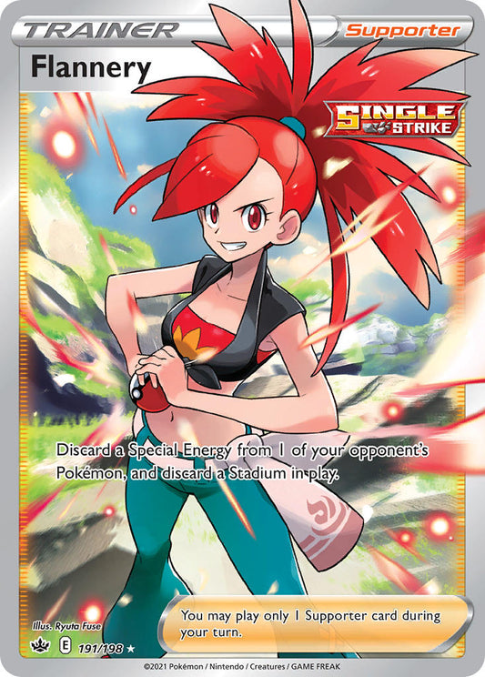 (191/198) Pokemon TCG Chilling Reign Single: Flannery  Ultra Rare