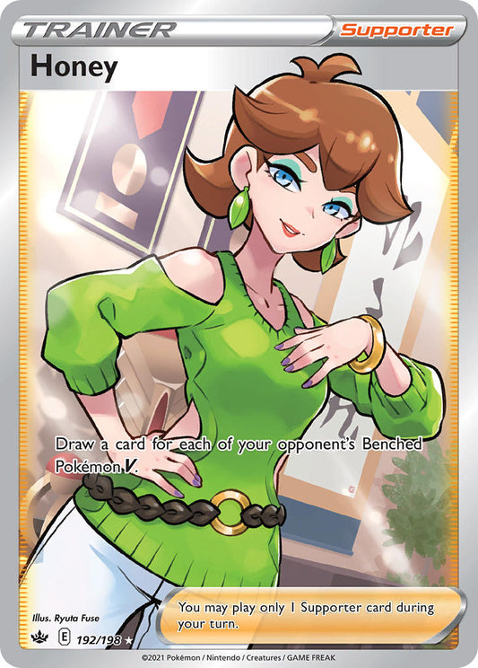 (192/198) Pokemon TCG Chilling Reign Single: Honey  Ultra Rare