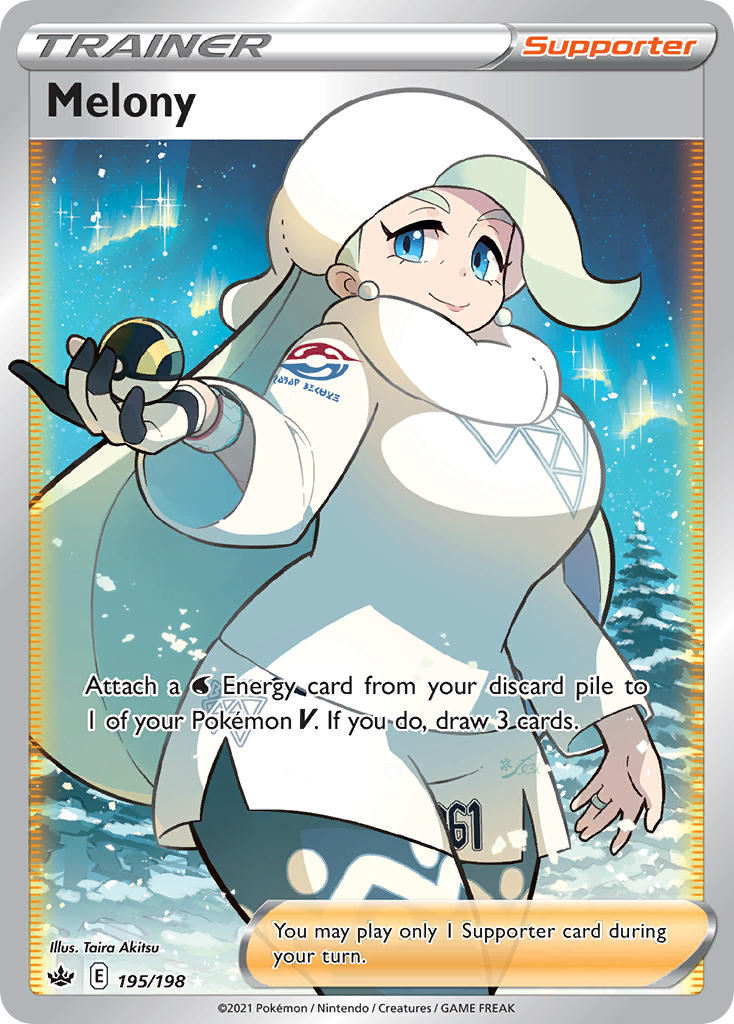 (195/198) Pokemon TCG Chilling Reign Single: Melony  Ultra Rare