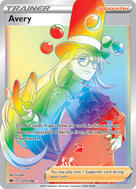 (211/198) Pokemon TCG Chilling Reign Single: Avery  Secret Rare