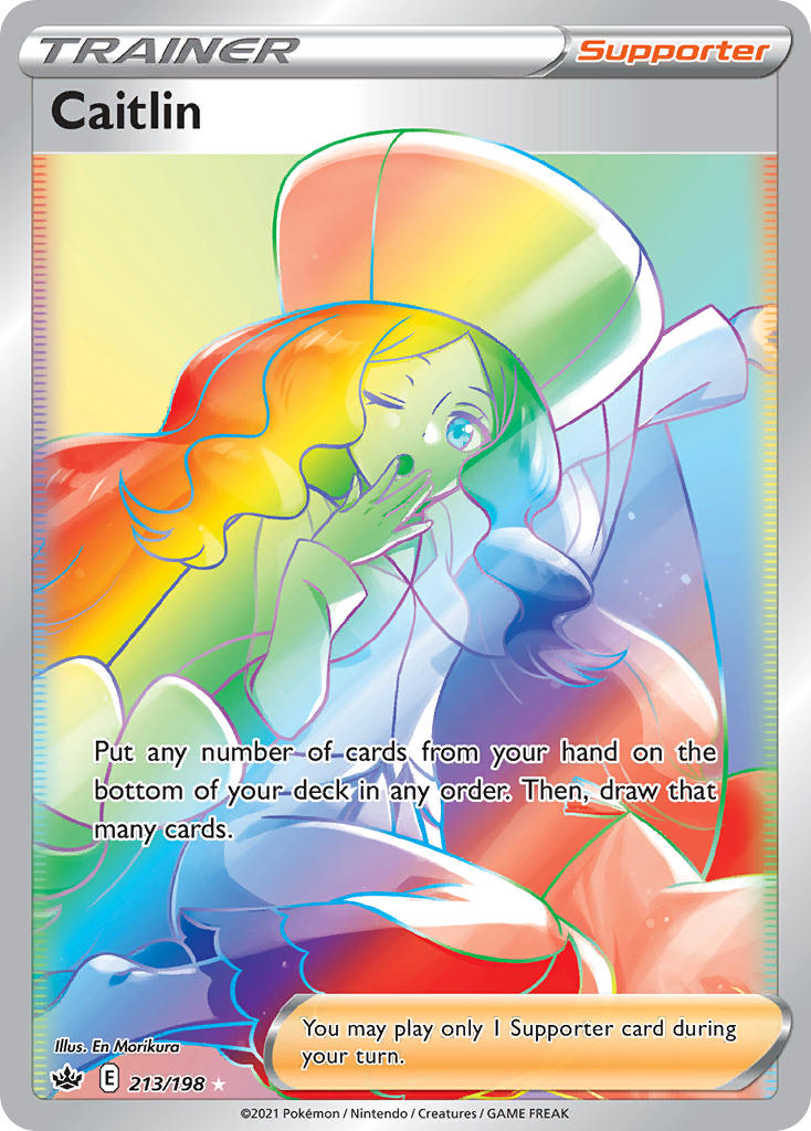 (213/198) Pokemon TCG Chilling Reign Single: Caitlin  Secret Rare