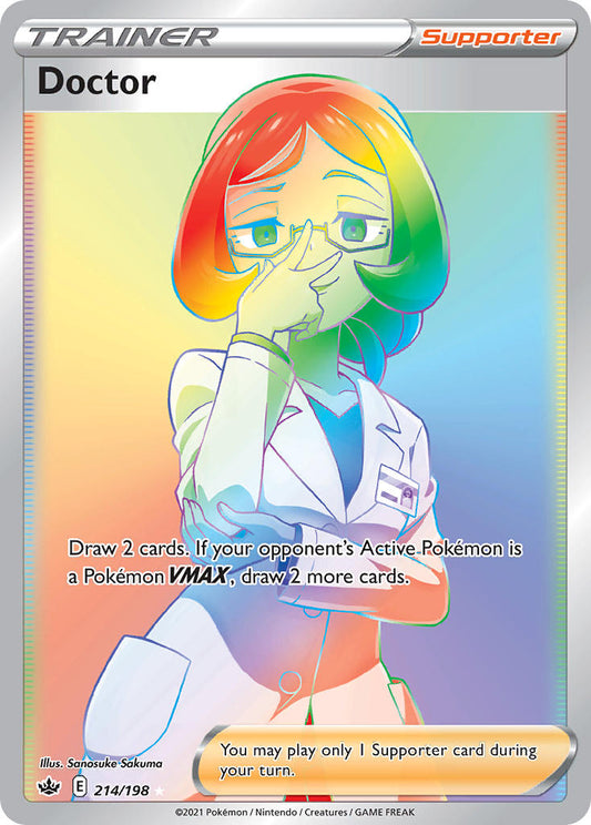 (214/198) Pokemon TCG Chilling Reign Single: Doctor  Secret Rare