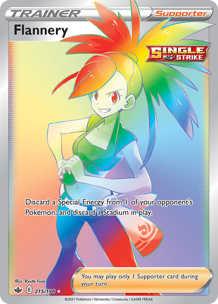 (215/198) Pokemon TCG Chilling Reign Single: Flannery  Secret Rare