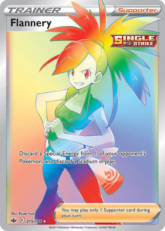 (215/198) Pokemon TCG Chilling Reign Single: Flannery  Secret Rare