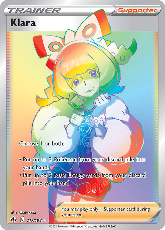 (217/198) Pokemon TCG Chilling Reign Single: Klara  Secret Rare