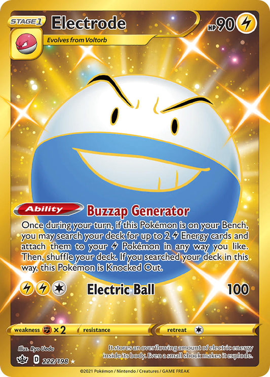 (222/198) Pokemon TCG Chilling Reign Single: Electrode  Secret Rare