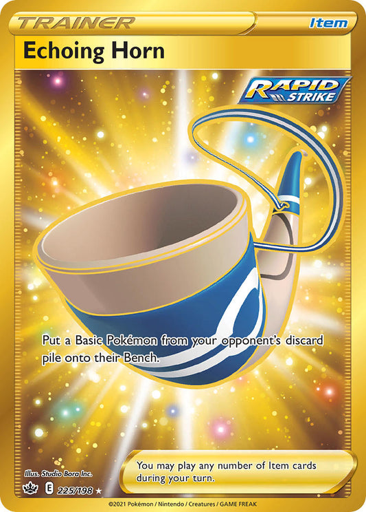 (225/198) Pokemon TCG Chilling Reign Single: Echoing Horn  Secret Rare