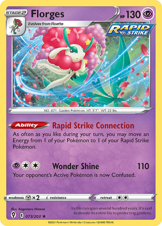 (073/203) Pokemon TCG Evolving Skies Single: Florges  Holo Rare