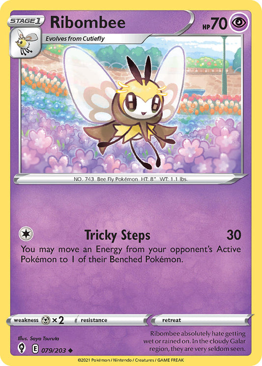 (079/203) Pokemon TCG Evolving Skies Single: Ribombee Reverse Holo Uncommon