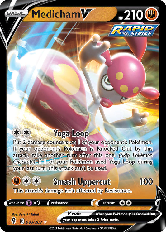 (083/203) Pokemon TCG Evolving Skies Single: Medicham V  Ultra Rare