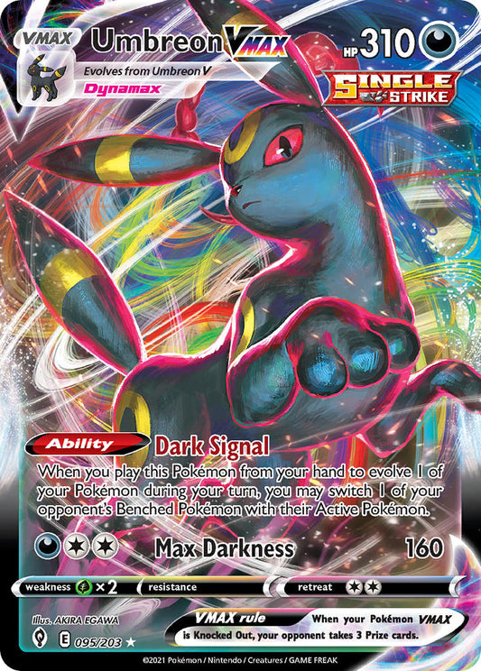 (095/203) Pokemon TCG Evolving Skies Single: Umbreon VMAX  Ultra Rare