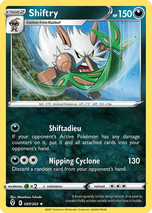 (097/203) Pokemon TCG Evolving Skies Single: Shiftry  Rare