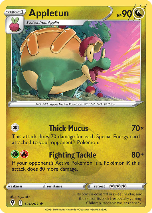 (121/203) Pokemon TCG Evolving Skies Single: Appletun  Rare