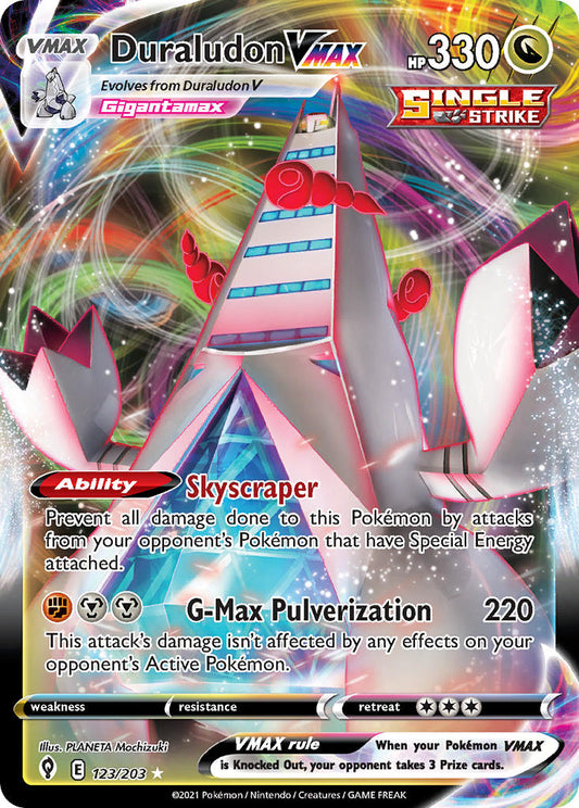 (123/203) Pokemon TCG Evolving Skies Single: Duraludon VMAX  Ultra Rare