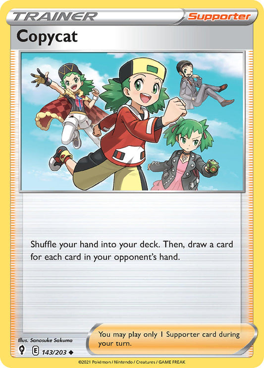 (143/203) Pokemon TCG Evolving Skies Single: Copycat Reverse Holo Uncommon