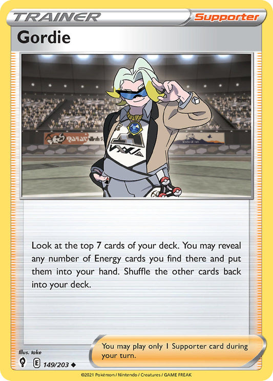 (149/203) Pokemon TCG Evolving Skies Single: Gordie  Uncommon