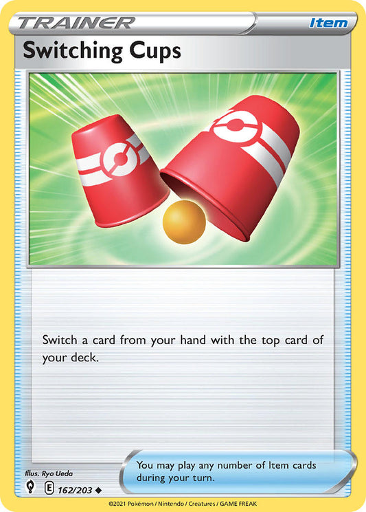 (162/203) Pokemon TCG Evolving Skies Single: Switching Cups Reverse Holo Uncommon