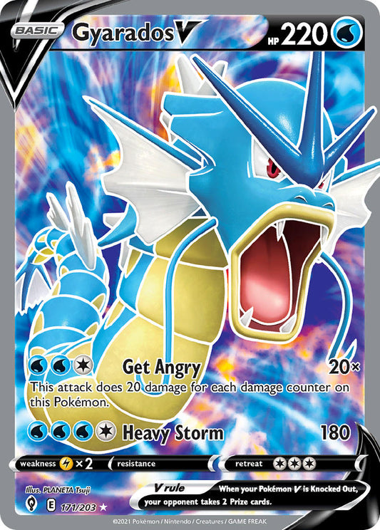 (171/203) Pokemon TCG Evolving Skies Single: Gyarados V  Ultra Rare
