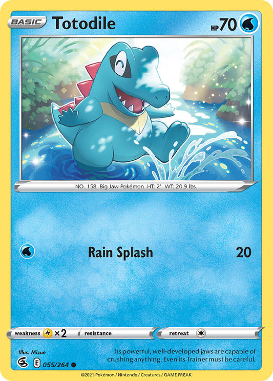 (055/264) Pokemon TCG Fusion Strike Single: Totodile  Common