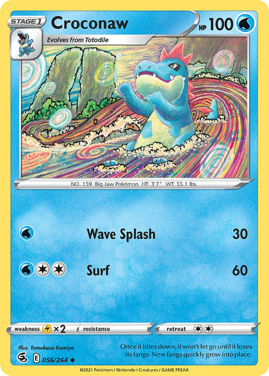 (056/264) Pokemon TCG Fusion Strike Single: Croconaw  Uncommon