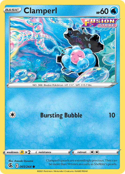 (065/264) Pokemon TCG Fusion Strike Single: Clamperl Reverse Holo Common