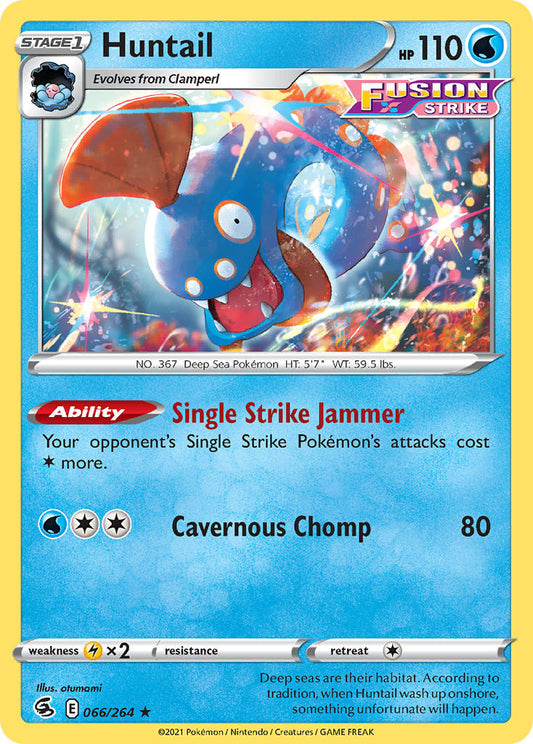 (066/264) Pokemon TCG Fusion Strike Single: Huntail Reverse Holo Rare