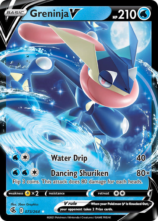 (073/264) Pokemon TCG Fusion Strike Single: Greninja V  Ultra Rare