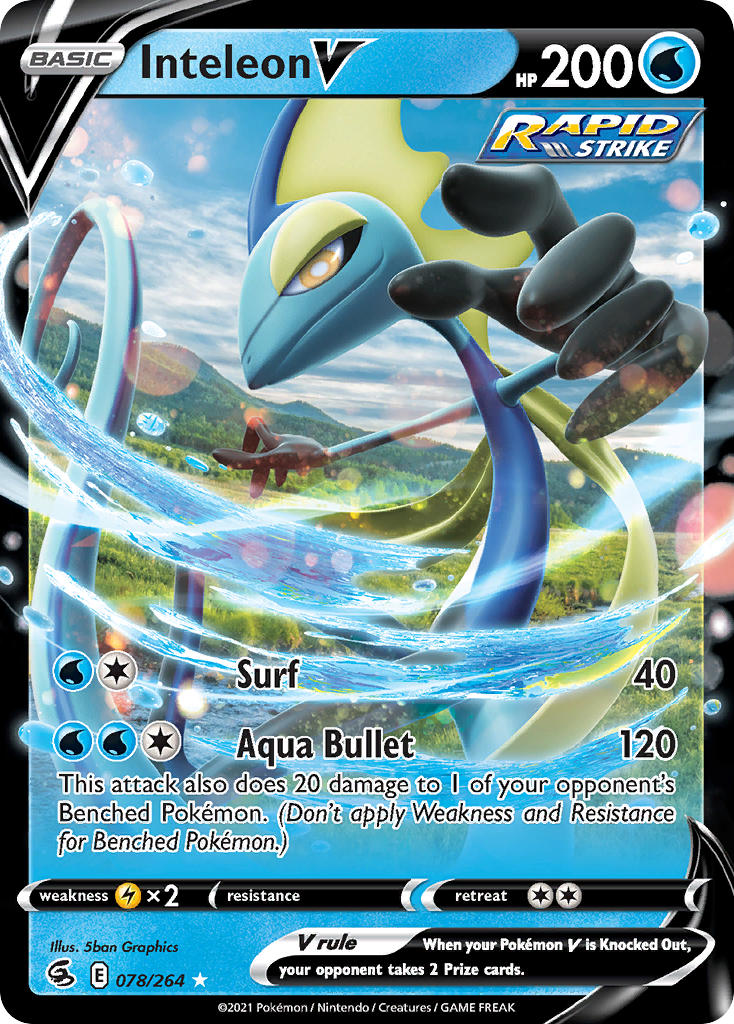 (078/264) Pokemon TCG Fusion Strike Single: Inteleon V  Ultra Rare