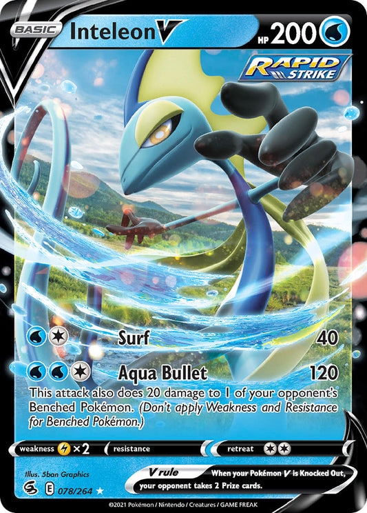 (078/264) Pokemon TCG Fusion Strike Single: Inteleon V  Ultra Rare