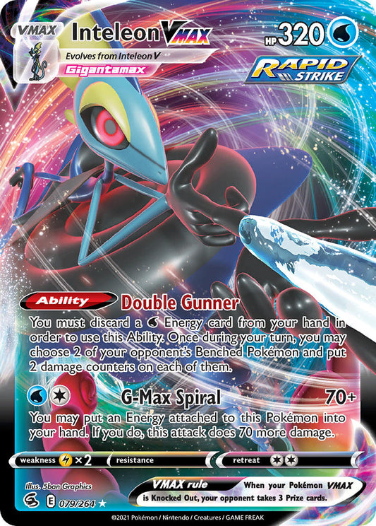 (079/264) Pokemon TCG Fusion Strike Single: Inteleon VMAX  Ultra Rare