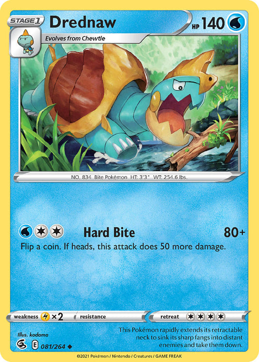 (081/264) Pokemon TCG Fusion Strike Single: Drednaw  Uncommon