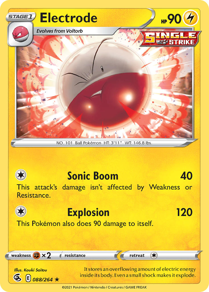 (088/264) Pokemon TCG Fusion Strike Single: Electrode  Rare