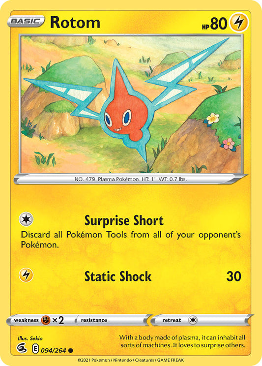 (094/264) Pokemon TCG Fusion Strike Single: Rotom Reverse Holo Common
