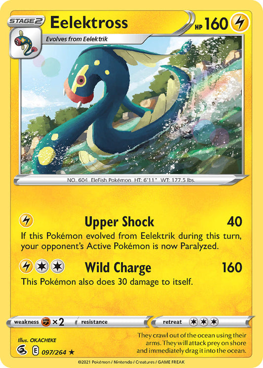 (097/264) Pokemon TCG Fusion Strike Single: Eelektross Reverse Holo Rare