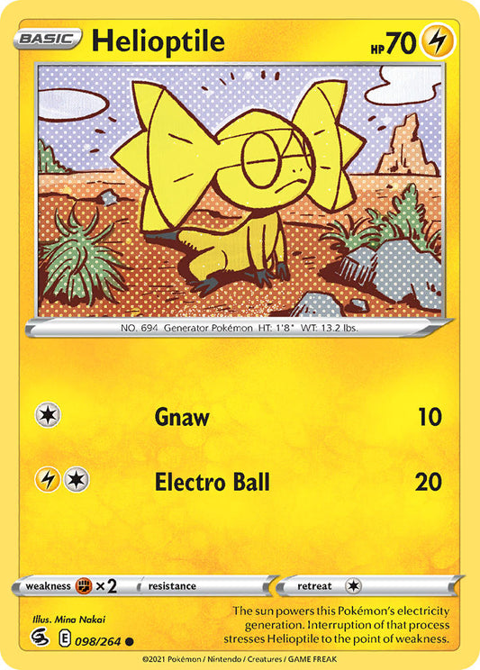 (098/264) Pokemon TCG Fusion Strike Single: Helioptile  Common