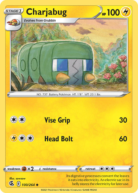 (100/264) Pokemon TCG Fusion Strike Single: Charjabug  Uncommon
