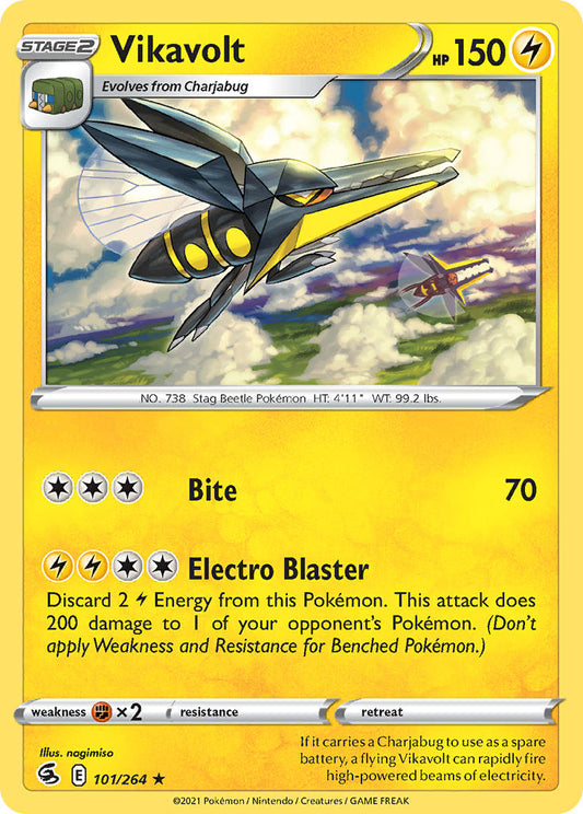 (101/264) Pokemon TCG Fusion Strike Single: Vikavolt  Rare
