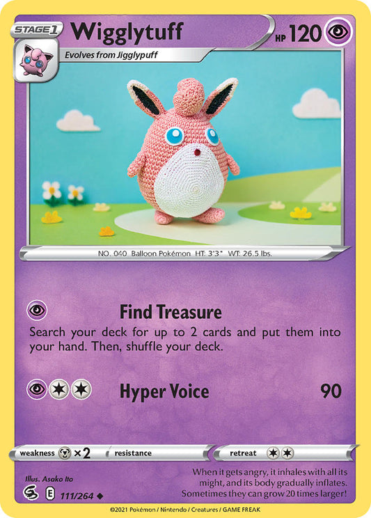 (111/264) Pokemon TCG Fusion Strike Single: Wigglytuff  Uncommon