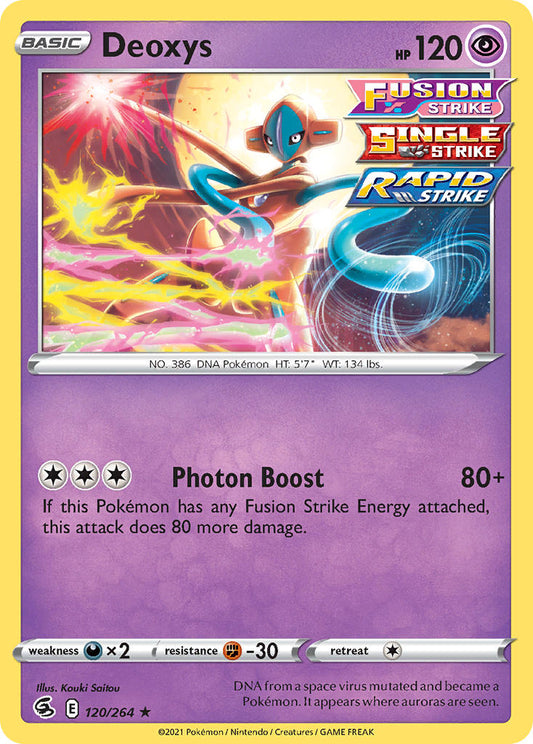 (120/264) Pokemon TCG Fusion Strike Single: Deoxys Reverse Holo Holo Rare