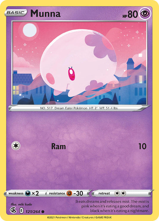 (121/264) Pokemon TCG Fusion Strike Single: Munna  Common