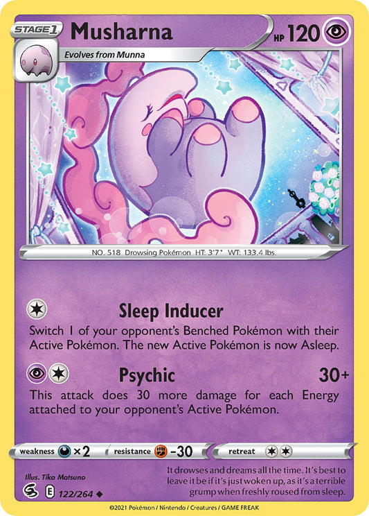 (122/264) Pokemon TCG Fusion Strike Single: Musharna Reverse Holo Uncommon