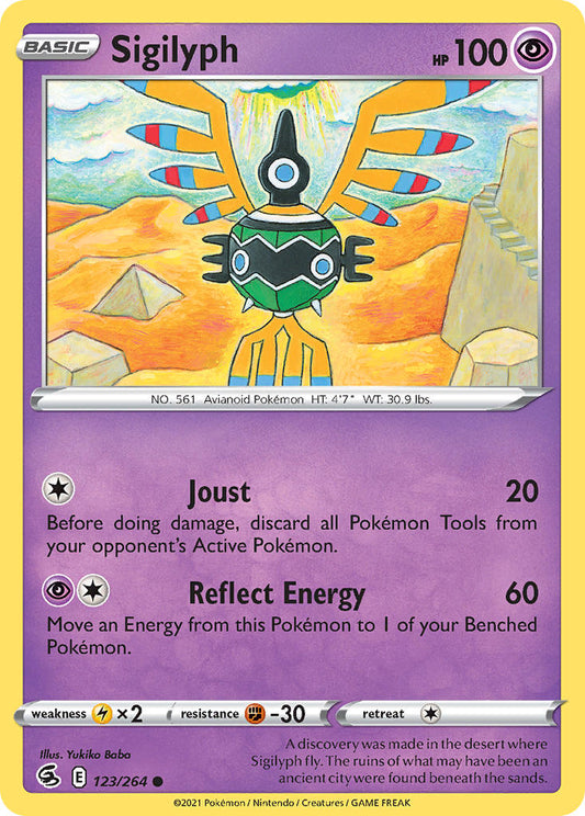 (123/264) Pokemon TCG Fusion Strike Single: Sigilyph  Common