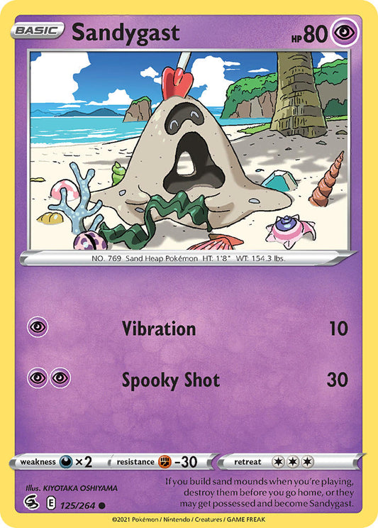 (125/264) Pokemon TCG Fusion Strike Single: Sandygast  Common