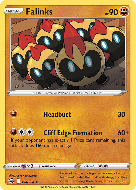 (154/264) Pokemon TCG Fusion Strike Single: Falinks  Uncommon