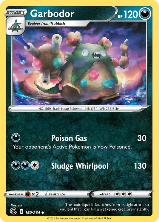 (169/264) Pokemon TCG Fusion Strike Single: Garbodor Reverse Holo Uncommon
