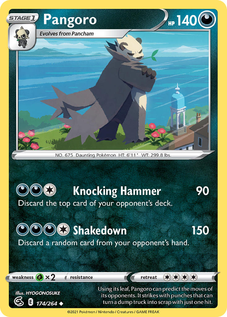 (174/264) Pokemon TCG Fusion Strike Single: Pangoro  Uncommon