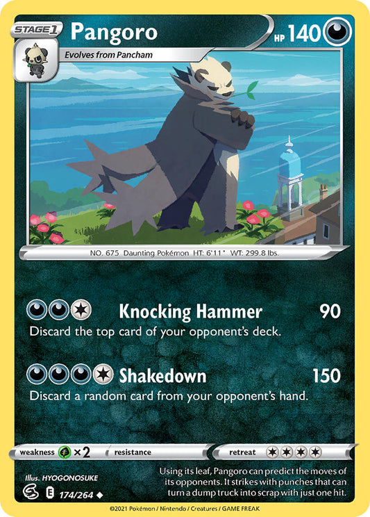 (174/264) Pokemon TCG Fusion Strike Single: Pangoro  Uncommon
