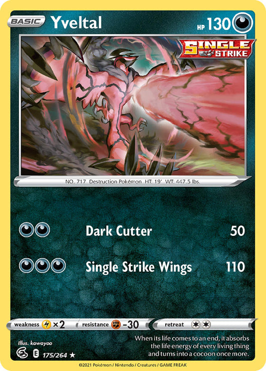 (175/264) Pokemon TCG Fusion Strike Single: Yveltal  Rare